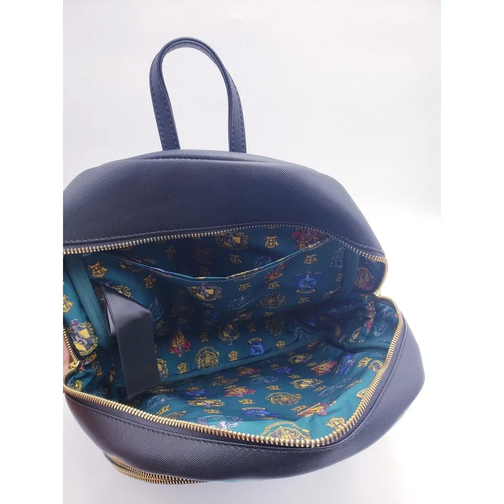 Loungefly Harry Potter Trilogy Series 2 Triple Pocket Mini Backpack Black Blue